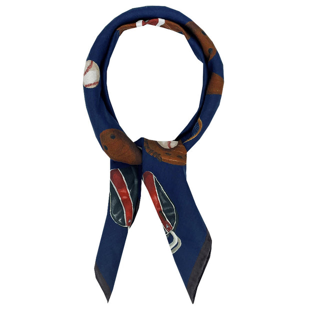Bandana foulard in seta stampato con design dello sport