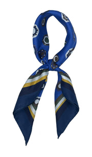 Bandana foulard blu stampa diamanti