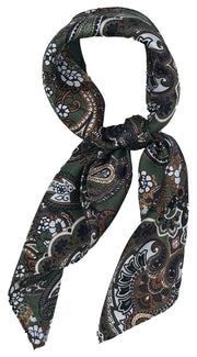 Bandana foulard VERDE con disegno CASHMERE d'archivio 