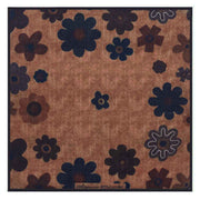 Fazzoletto marrone in lana con logo - Fumagalli 1891