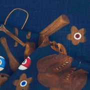 Blue Pure Italian Wool Gentleman's Games Pocket Square