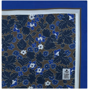 BANDANA FOULAR BLU IN SETA CON STAMPA FLOREALE