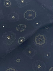 Fazzoletto in seta nero con disegno floreale