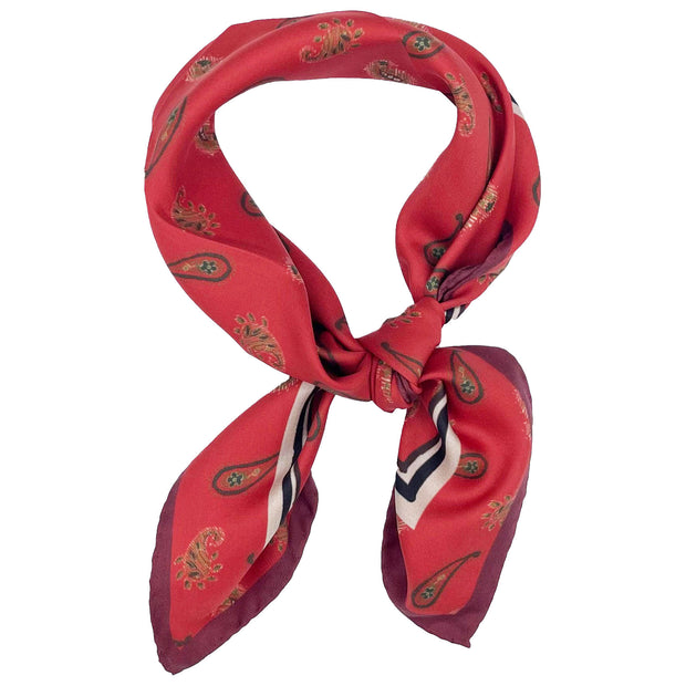 RED NECKERCHIEF WITH HISTORICAL DESIGN