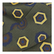 Vintage silk tie scarf dark green