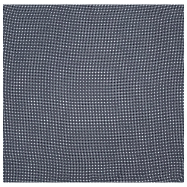 Dark Grey pocket square with white and black micro polka dots