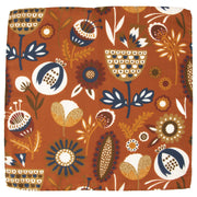 Orange Ultra Soft Silk & Cotton Plants Pocket Square