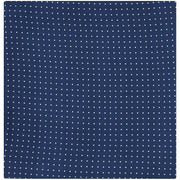 Blue pocket square with white small polka dots