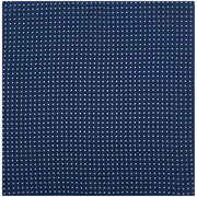 Dark blue pocket square with white polka dots