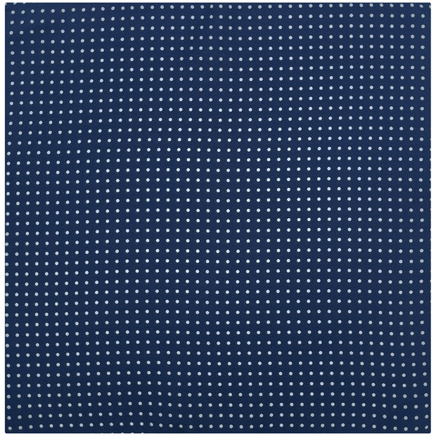 Dark blue pocket square with white polka dots