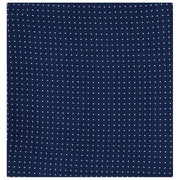 Dark Blue pocket square with white small polka dots