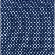 Dark blue pocket square filled with big polka dots