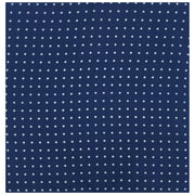 Dark blue pocket square with white big polka dots