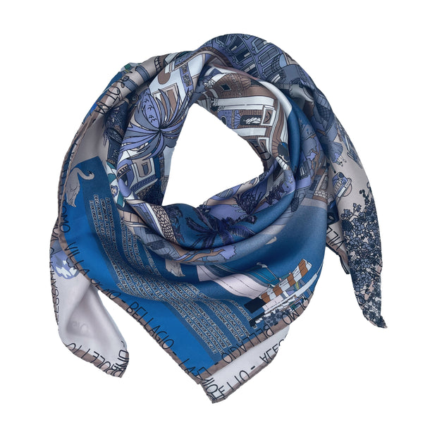 Foulard Como Blu-Beige-Azzurro