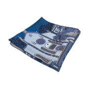 Foulard Como Blu-Beige-Azzurro