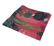 Red cactus design scarf 90