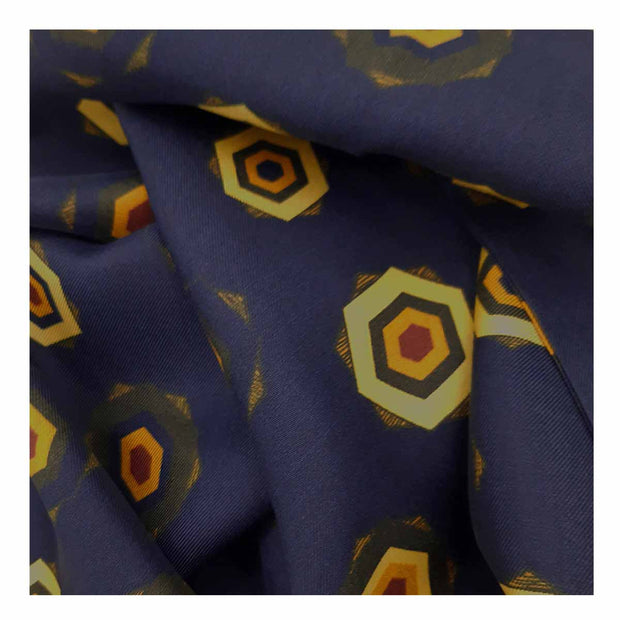 Vintage silk tie scarf blue