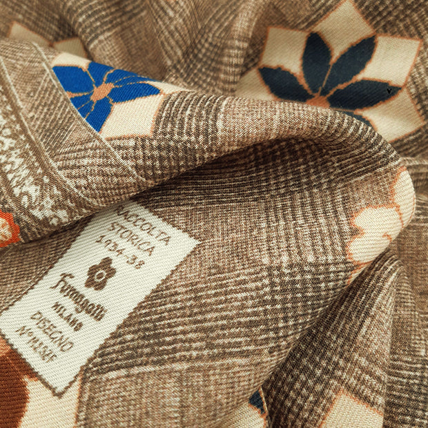 Sciarpa vintage beige diamanti super soft - ALMA - Fumagalli 1891 