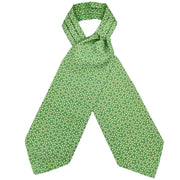 Green ascot with classic micro floral design