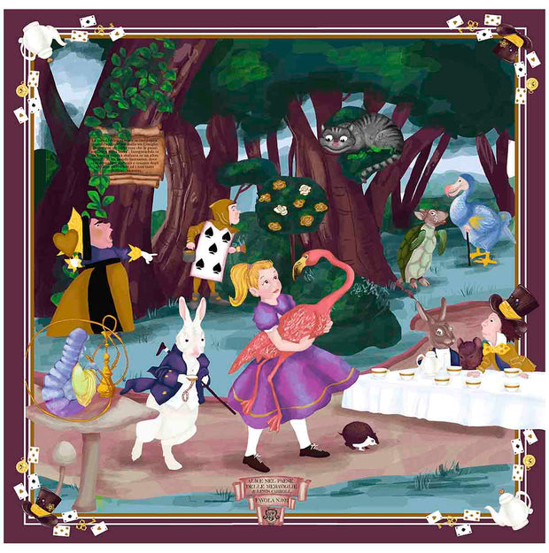 Alice in Wonderland Purple Scarf