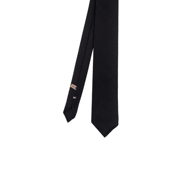 Cravatta Di Raso Nera Tinta Unita 3792 - Foto 12