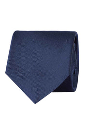 Cravatta in seta tinta unita blu classica - Fumagalli 1891