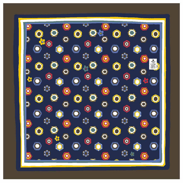 Dark Blue printed diamonds neckerchief