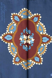 Blue Ultra Soft Silk & Cotton Mandala Pocket Square