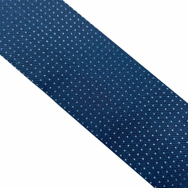 Luxury dark blue braces with micro dots elegant pattern