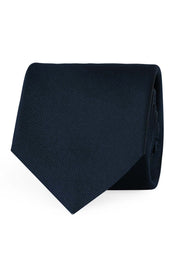 Cravatta in seta tinta unita blu scuro- Fumagalli 1891