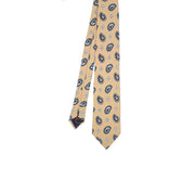 TOKYO - Cravatta stampata beige con paisley e fiori