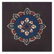 Fazzoletto marrone in pura lana con stampa mandala