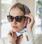 Como Burgundy silk scarf 90