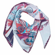 Como Pink silk scarf 90
