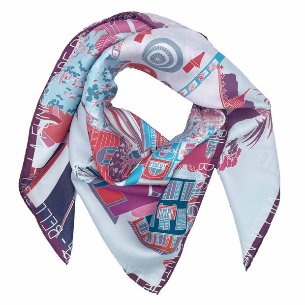 Como Pink silk scarf 90