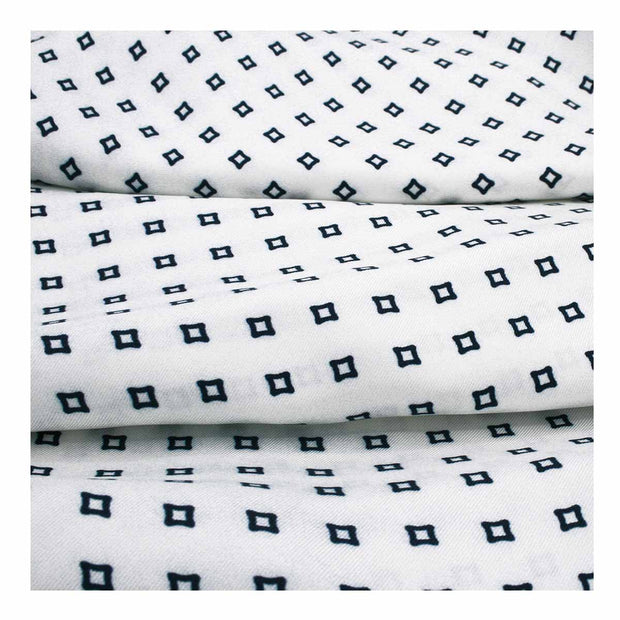 Classic white tubular  scarf pure silk