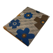 NARCISO - grey macro floral logo wool hand made scarf