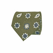 TOKYO -  Green printed diamonds, medallion and paisley tie