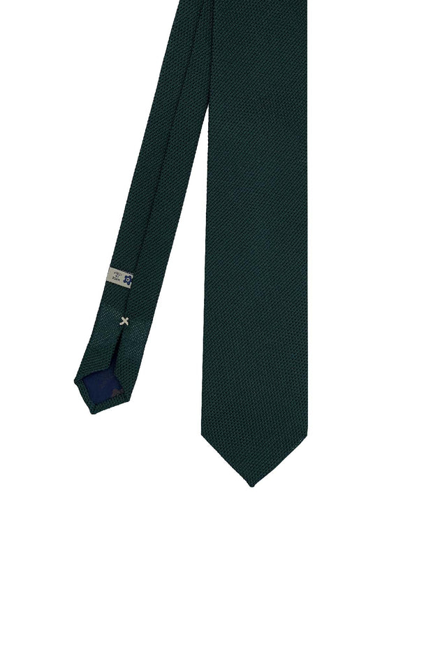 Green grenadine silk hand made tie