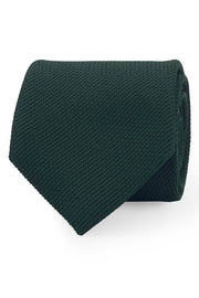 Green grenadine silk hand made tie