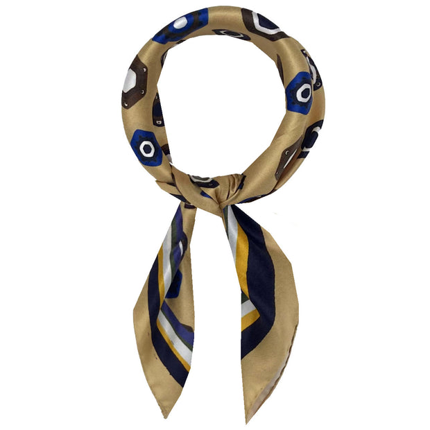 Beige printed diamonds neckerchief