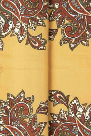 Fazzoletto giallo in seta-cotone con stampa paisley 