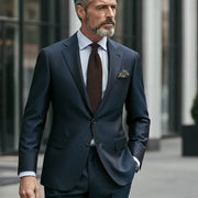 Fazzoletto marrone chiaro con fiori e paisley in seta-cotone 