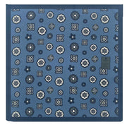 Light Blue Floral design silk pocket square