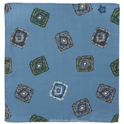 Light Blue Ultra Soft Silk & Cotton Diamonds Pocket Square