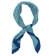 LIGHT BLUE NECKERCHIEF WITH WHITE POIS