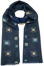 Vintage archive scarf blue with little diamonds - MADRID