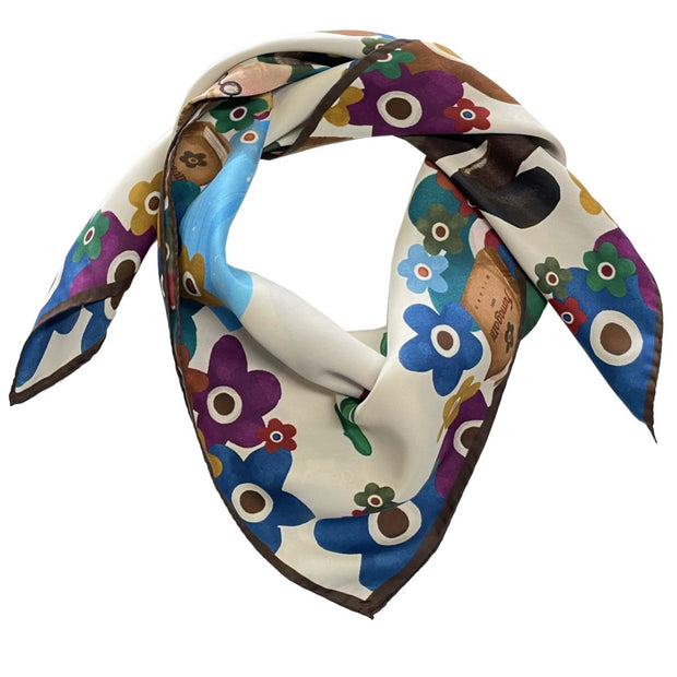 Pinocchio white silk scarf