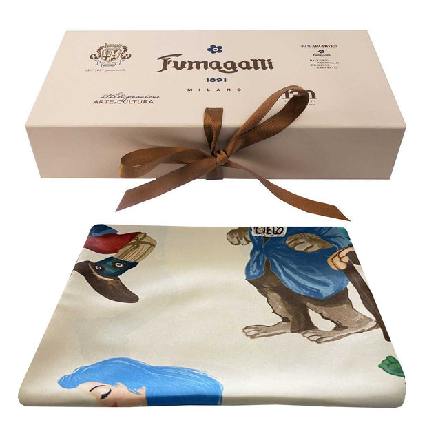 Pinocchio white silk scarf