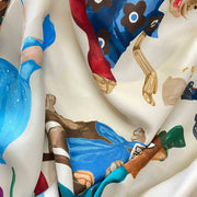 Pinocchio white silk scarf